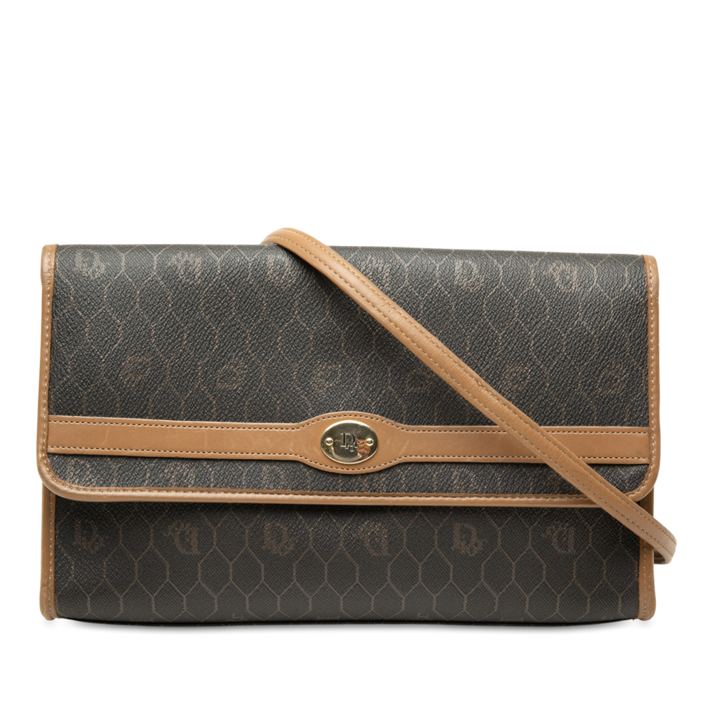 Pre-Loved Dior Honeycomb Coated Canvas Crossbody